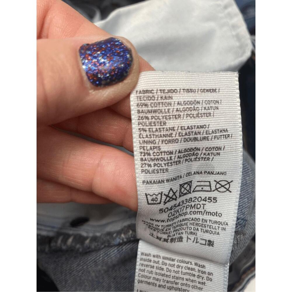 TopShop Moto Jeans Jamie 28x32‎ Distressed - Picture 5 of 8